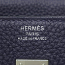 エルメス HERMES バーキン 25 ブルーニュイ トゴ ハンドバッグ シルバー金具 紺