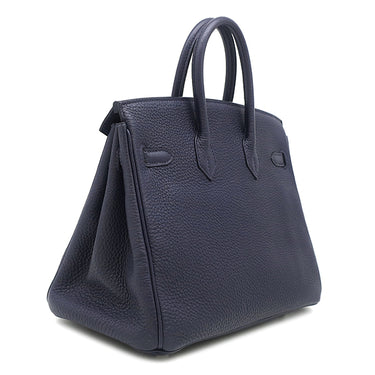 エルメス HERMES バーキン 25 ブルーニュイ トゴ ハンドバッグ シルバー金具 紺