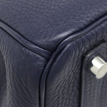 エルメス HERMES バーキン 25 ブルーニュイ トゴ ハンドバッグ シルバー金具 紺