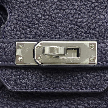 エルメス HERMES バーキン 25 ブルーニュイ トゴ ハンドバッグ シルバー金具 紺