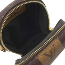 ルイヴィトン LOUIS VUITTON LVスクエアード ダブルフォンポーチ M81005 モノグラムストライプ レザー モノグラム ストライプキャンバス ショルダーバッグ ゴールド金具 NIGOコラボ