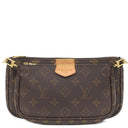 ルイヴィトン LOUIS VUITTON ミュルティ ポシェット アクセソワール M44840 ローズクレール モノグラムキャンバス ショルダーバッグ ゴールド金具