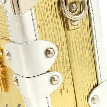 ルイヴィトン LOUIS VUITTON プティット マル M54652 ゴールド×シルバー エピレザー ショルダーバッグ シルバー金具 トランク メタリック