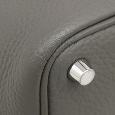 エルメス HERMES ピコタンロック 18 PM グリメイヤー トリヨンクレマンス ハンドバッグ シルバー金具 鍵欠品