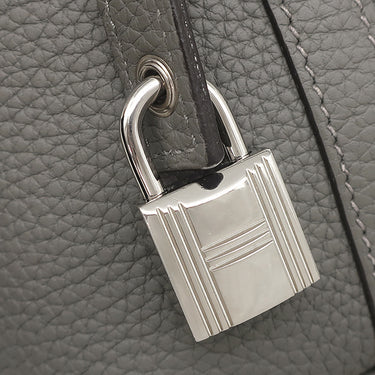 エルメス HERMES ピコタンロック 18 PM グリメイヤー トリヨンクレマンス ハンドバッグ シルバー金具 鍵欠品