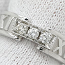 ティファニー Tiffany & Co アトラス 3Pダイヤ ホワイトゴールド K18WG ダイヤモンド リング 指輪 T&Co. 750 18K WG 8号