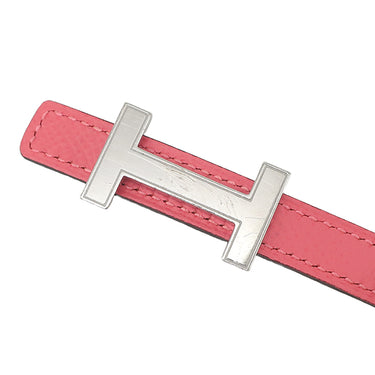 エルメス HERMES ミニ コンスタンスH オレンジ×ローズアザレ ヴォースイフト ヴォーエプソン ベルト Hバックル リバーシブル 拡張穴有り
