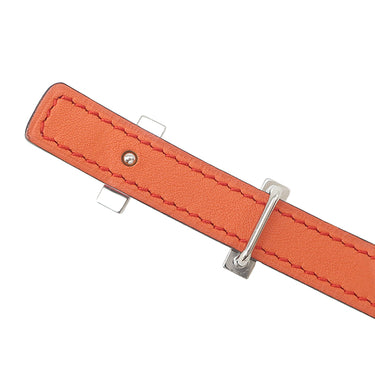 エルメス HERMES ミニ コンスタンスH オレンジ×ローズアザレ ヴォースイフト ヴォーエプソン ベルト Hバックル リバーシブル 拡張穴有り