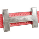 エルメス HERMES ミニ コンスタンスH オレンジ×ローズアザレ ヴォースイフト ヴォーエプソン ベルト Hバックル リバーシブル 拡張穴有り