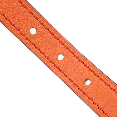 エルメス HERMES ミニ コンスタンスH オレンジ×ローズアザレ ヴォースイフト ヴォーエプソン ベルト Hバックル リバーシブル 拡張穴有り