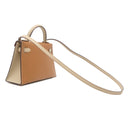 エルメス HERMES ミニケリードゥ 外縫い ヴェルソ ゴールド×トレンチ ヴォーエプソン 2WAYバッグ シャンパンゴールド金具 茶 ベージュ 【PO品】