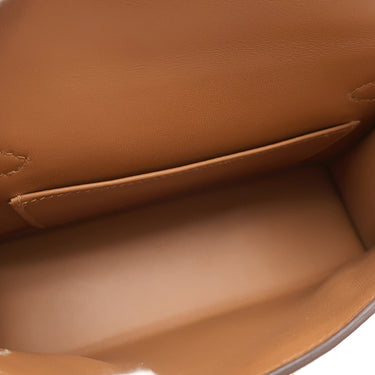 エルメス HERMES ミニケリードゥ 外縫い ヴェルソ ゴールド×トレンチ ヴォーエプソン 2WAYバッグ シャンパンゴールド金具 茶 ベージュ 【PO品】