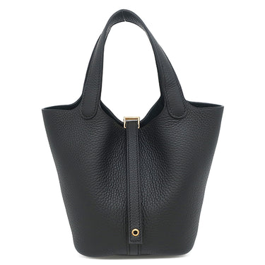 エルメス HERMES ピコタンロック 18 PM ブラック トリヨンクレマンス ハンドバッグ ゴールド金具 新品 未使用 黒 2026年製