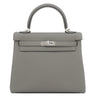 エルメス HERMES ケリー25 内縫い グリメイヤー トゴ 2WAYバッグ シルバー金具 新品 未使用 グレー