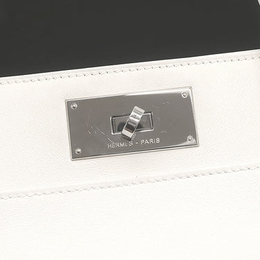 エルメス HERMES ツールボックス 26 ホワイト ヴォースイフト 2WAYバッグ シルバー金具 ショルダー