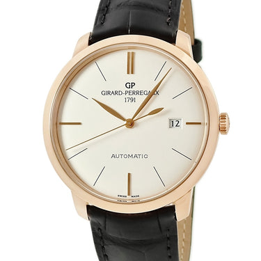 腕時計 ジラールペルゴ GIRARD PERREGAUX 1966 40mm 49555-52-132-BB60 自動巻き メンズ 新品同様 K18PG無垢 デイト オパール光沢シルバー