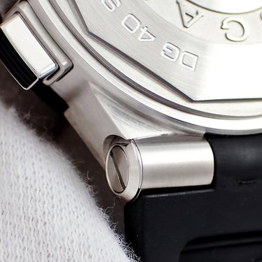 腕時計 ブルガリ BVLGARI ディアゴノ クロノグラフ DG40SVCH 自動巻き メンズ 純正ダイヤ ブラック デイト スモールセコンド