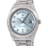 腕時計 ロレックス ROLEX デイデイト II 218206A ランダム番 自動巻き メンズ ランダム番 Pt950無垢 プラチナ 純正ダイヤ アイスブルー