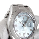 腕時計 ロレックス ROLEX デイデイト II 218206A ランダム番 自動巻き メンズ ランダム番 Pt950無垢 プラチナ 純正ダイヤ アイスブルー