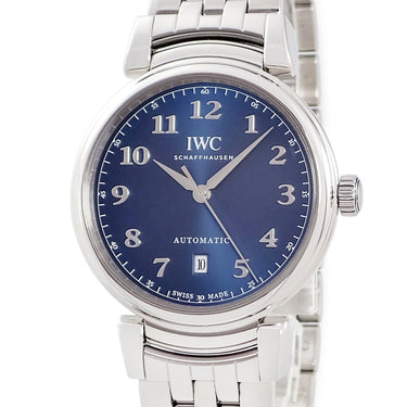 腕時計 IWC IWC ダ ヴィンチ オートマティック IW356605 自動巻き メンズ ブルー 青 サンレイ デイト アラビア
