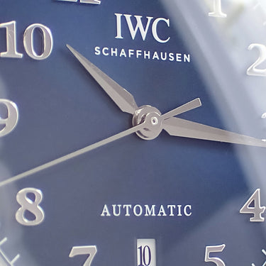 腕時計 IWC IWC ダ ヴィンチ オートマティック IW356605 自動巻き メンズ ブルー 青 サンレイ デイト アラビア