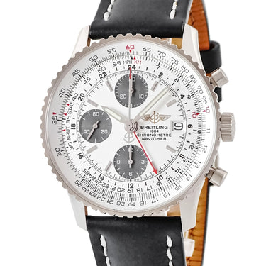 腕時計 ブライトリング BREITLING ナビタイマー GMT J24324 自動巻き メンズ K18WG無垢 クロノグラフ デイト 回転ベゼル 日本限定