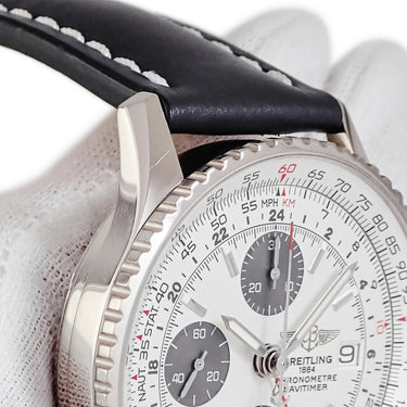 腕時計 ブライトリング BREITLING ナビタイマー GMT J24324 自動巻き メンズ K18WG無垢 クロノグラフ デイト 回転ベゼル 日本限定