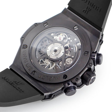 腕時計 ウブロ HUBLOT ビッグバン ウニコ ホワイト イン ブラック 411.CI.2010.LR.JPN16 自動巻き メンズ OH済 デイト 日本限定