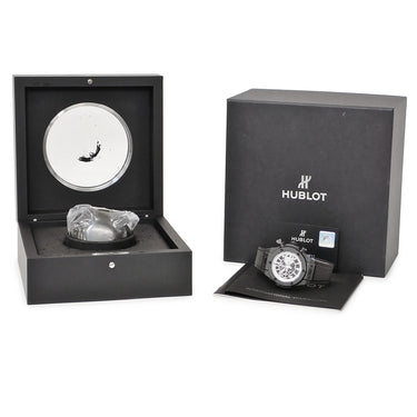 腕時計 ウブロ HUBLOT ビッグバン ウニコ ホワイト イン ブラック 411.CI.2010.LR.JPN16 自動巻き メンズ OH済 デイト 日本限定
