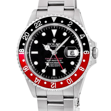 腕時計 ロレックス ROLEX GMTマスター II 16710 U番 自動巻き メンズ U番 チャックイエーガー ダブルネーム リアルマッコイズ 限定