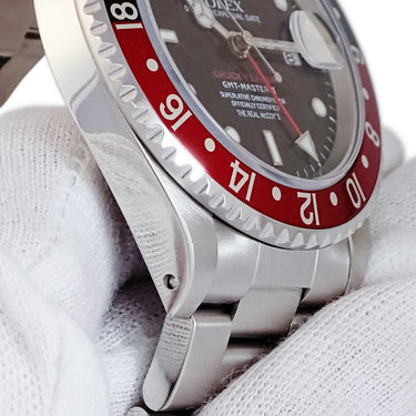 腕時計 ロレックス ROLEX GMTマスター II 16710 U番 自動巻き メンズ U番 チャックイエーガー ダブルネーム リアルマッコイズ 限定
