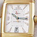 腕時計 ジャガールクルト JAEGER LECOULTRE レベルソ グランスポール 290.1.60 自動巻き メンズ K18YG無垢 シルバー デイト 青針