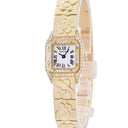 腕時計 カルティエ Cartier パンテール ミニ WF3207Q7 クオーツ レディース K18YG無垢 純正ダイヤ シェル アールデコ 青針