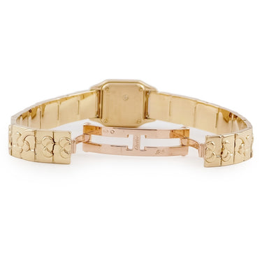 腕時計 カルティエ Cartier パンテール ミニ WF3207Q7 クオーツ レディース K18YG無垢 純正ダイヤ シェル アールデコ 青針
