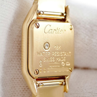 腕時計 カルティエ Cartier パンテール ミニ WF3207Q7 クオーツ レディース K18YG無垢 純正ダイヤ シェル アールデコ 青針