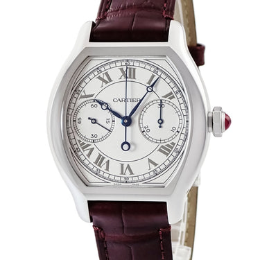腕時計 カルティエ Cartier プリヴェ トーチュ WHTO0008 手巻き メンズ Pt950無垢 プラチナ モノプッシャー クロノグラフ 限定