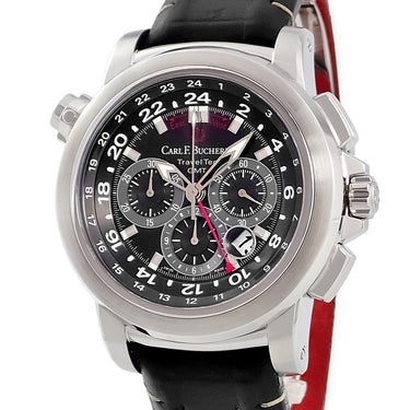 腕時計 カール F ブヘラ Carl F. Bucherer パトラビ トラベルテック GMT クロノグラフ 00.10620.08.33.01 自動巻き メンズ インナー回転ベゼル