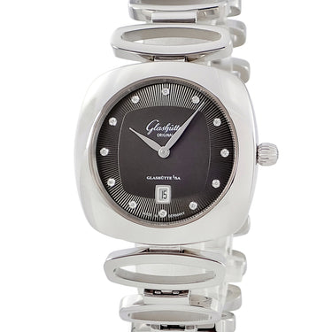 腕時計 グラスヒュッテ オリジナル GLASHUTTE ORIGINAL パボニーナ 1-03-01-06-12-14 クオーツ レディース 純正ダイヤ グレー デイト