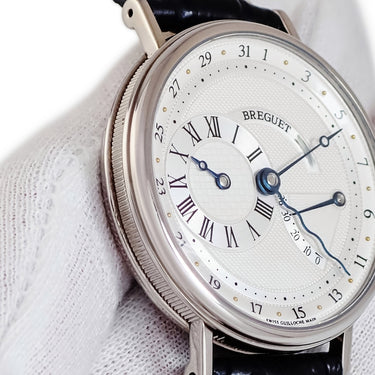 腕時計 ブレゲ BREGUET クラシック レギュレーター パワーリザーブ 3680BB/11/986 自動巻き メンズ K18WG無垢 青針 ポインターデイト