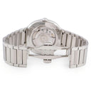 腕時計 ルイヴィトン LOUIS VUITTON ヴォヤジャー GMT Q7D311 自動巻き メンズ シルバー サンレイ 水色 バー シースルーバック