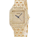 腕時計 カルティエ Cartier パンテール クラシック & フィガロ LM W25014B9 クオーツ メンズ レディース K18YG無垢 ダイヤ デイト