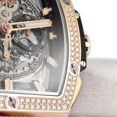 腕時計 ウブロ HUBLOT スピリット オブ ビッグバン キングゴールド 601.OX.0183.LR.1704 自動巻き メンズ OH済 K18KG無垢 純正ダイヤ