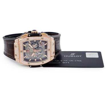 腕時計 ウブロ HUBLOT スピリット オブ ビッグバン キングゴールド 601.OX.0183.LR.1704 自動巻き メンズ OH済 K18KG無垢 純正ダイヤ