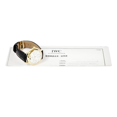 腕時計 IWC IWC ポートフィノ パーペチュアルカレンダー IW3541 自動巻き メンズ K18YG無垢 ムーンフェイズ ホワイト 白