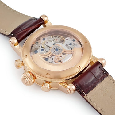 腕時計 クロノスイス CHRONOSWISS ルナ クロノグラフ CH-7541LR 自動巻き メンズ K18RG無垢 ポインターデイト ムーンフェイズ 青針