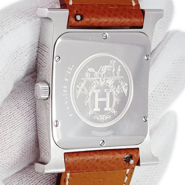 腕時計 エルメス HERMES Hウォッチ TGM HH1.810 036831WW00 クオーツ メンズ ホワイト スクエア H型 アラビア