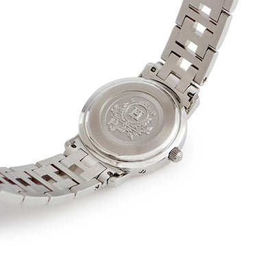 腕時計 エルメス HERMES クリッパー ナクレ CL4.221.212/3824 クオーツ レディース ホワイト シェル アラビア デイト