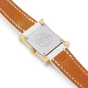 腕時計 エルメス HERMES Hウォッチ ミニ TPM HH1.101 クオーツ レディース H型 スクエア ホワイト 白 イエローGP