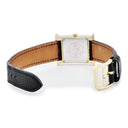 腕時計 エルメス HERMES Hウォッチ PM HH1.201 HH1.201.130/SNO クオーツ レディース イエローGP ホワイト アラビア H型 スクエア