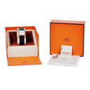腕時計 エルメス HERMES Hウォッチ PM HH1.201 HH1.201.130/SNO クオーツ レディース イエローGP ホワイト アラビア H型 スクエア